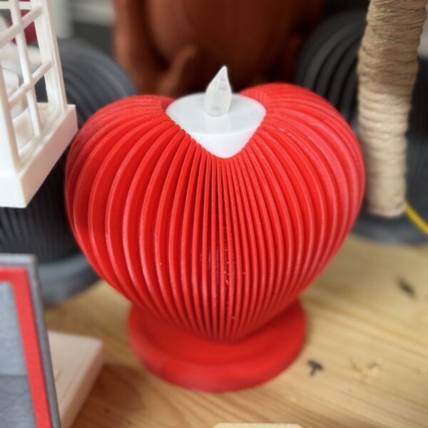 Rood hart met led licht